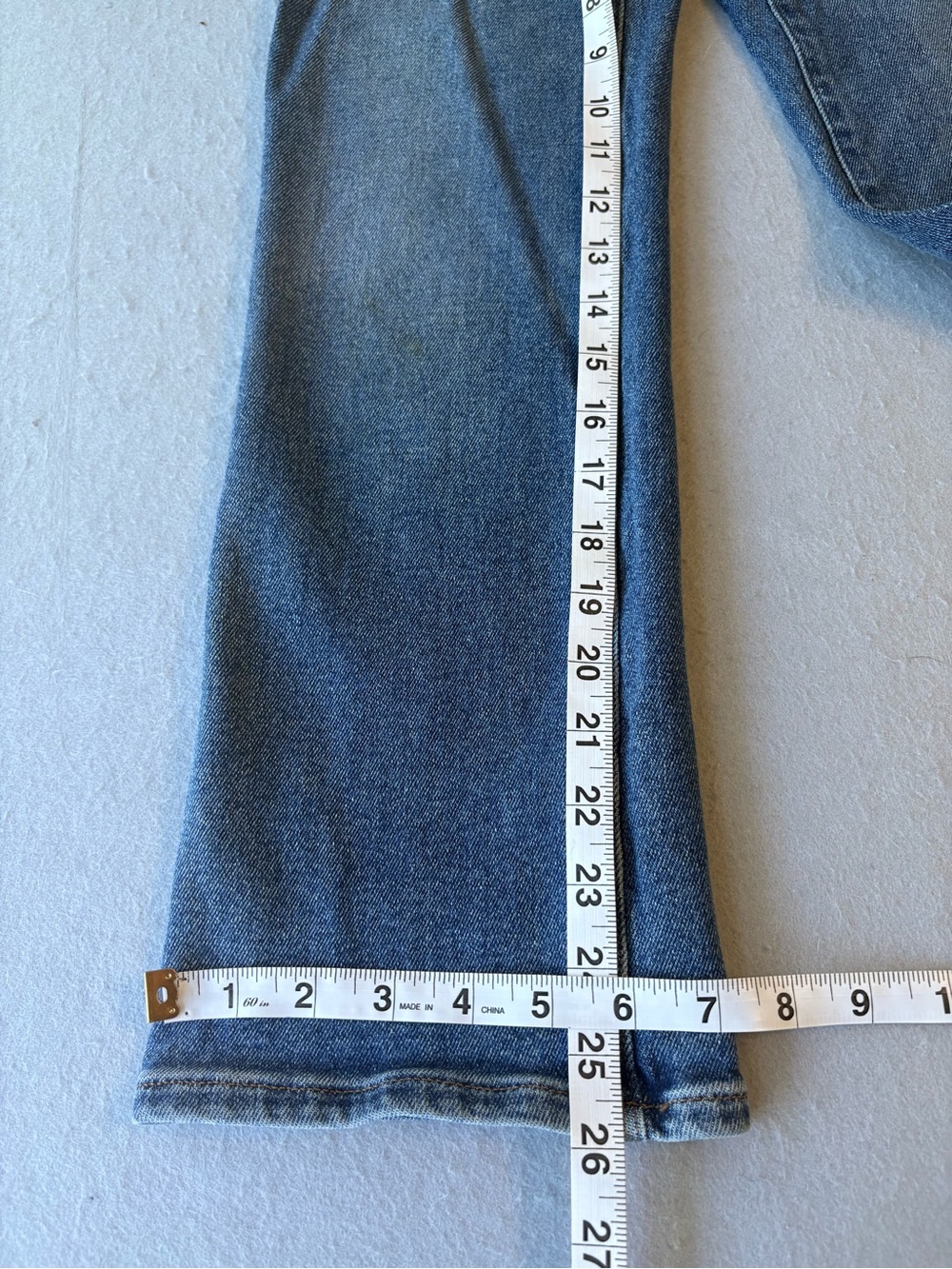 Madewell Cali Demi Boot Medium Blue High-Rise Cropped Flare Jeans Sz 27 - Picture 4 of 9